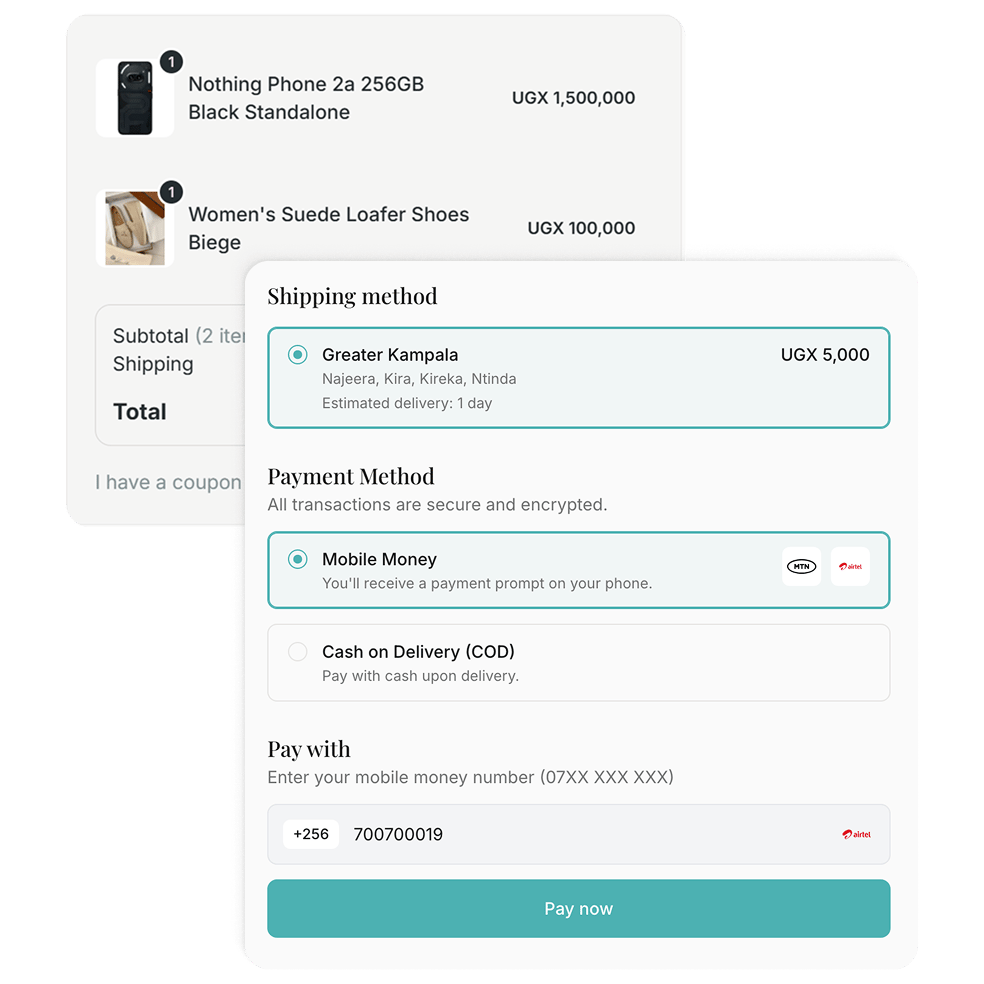 Mobile-money checkout